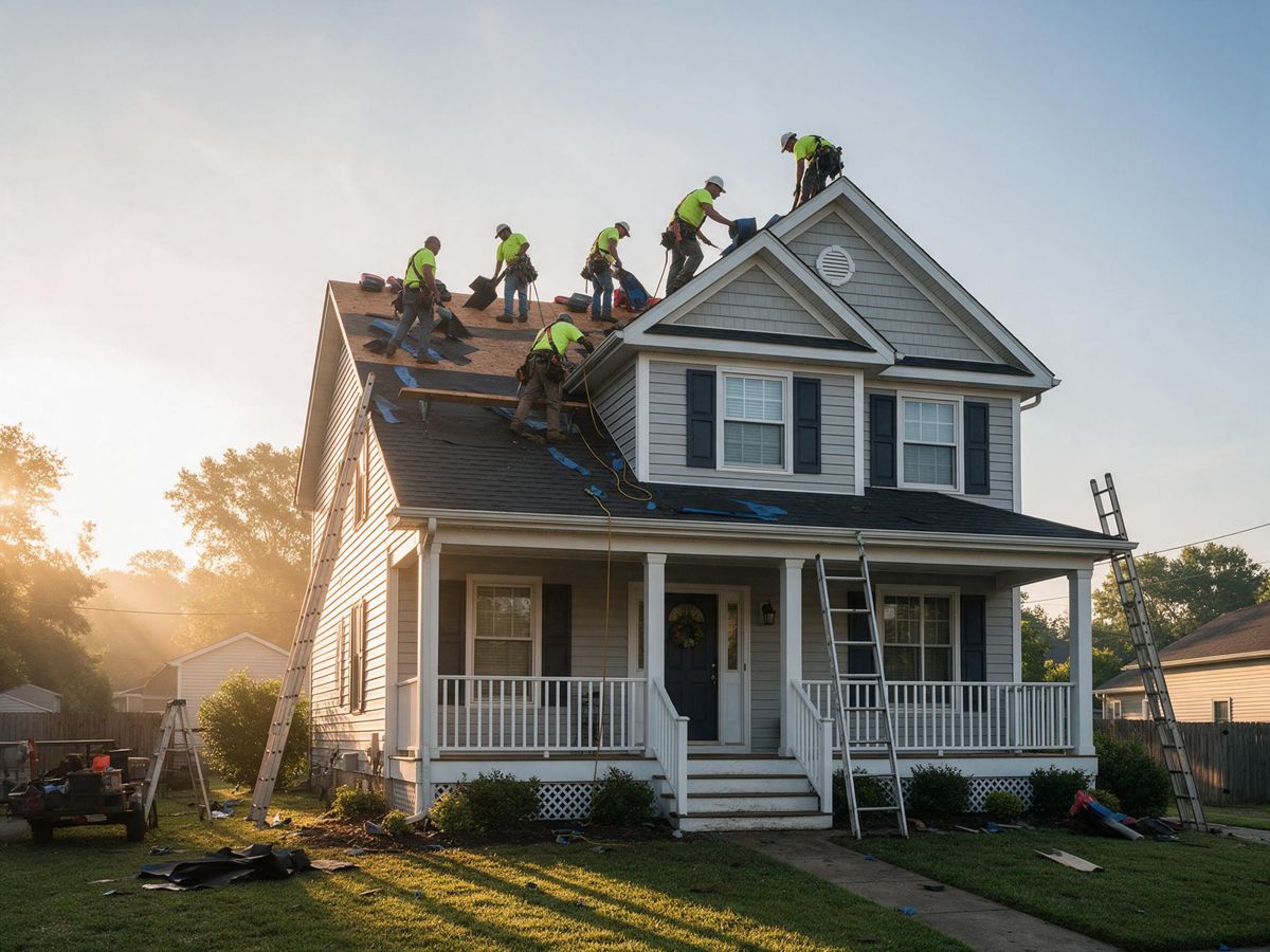 roofing project in Hoover, AL
